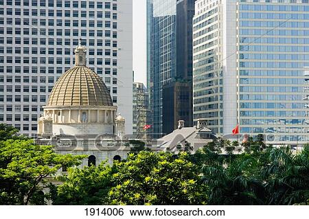 Stock Photograph - Law Court Dome Among Office Buildings. Fotosearch