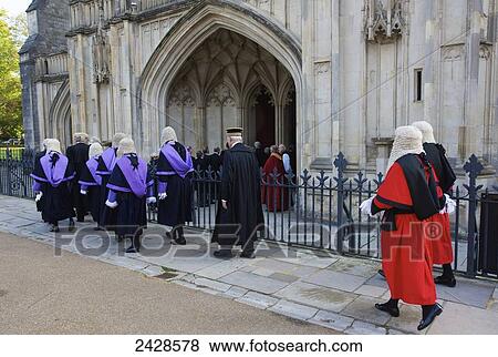 Stock Photo - Law day at Winchester Cathedral; Winchester, Hampshire, England. Fotosearch