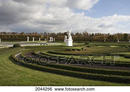 Stock Photograph - Lawn Garden In Herrenhausen Gardens, Hannover, Lower Saxony, Germany. Fotosearch