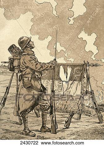Le Bleuet. Symbol of memory and solidarity in France, for veterans and victims of the first world war. 1st World War French propaganda illustration evoking French victories through the ages. From Agenda Buvard du Bon Marche published 1917. View Large Photo Image Stock Image - Le Bleuet. Symbol of memory and solidarity in France, for veterans and victims of the first world war. 1st World War French propaganda illustration evoking French victories through the ages. From Agenda Buvard du Bon Marche published 1917.. Fotosearch