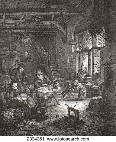Le Menage Rustique By Adriaen Van Ostade. From Histoire Des Peintres De Toutes Les ÉColes, ÉCole Hollandaise, Published 1863. View Large Photo Image Stock Image - Le Menage Rustique By Adriaen Van Ostade. From Histoire Des Peintres De Toutes Les ÉColes, ÉCole Hollandaise, Published 1863.. Fotosearch