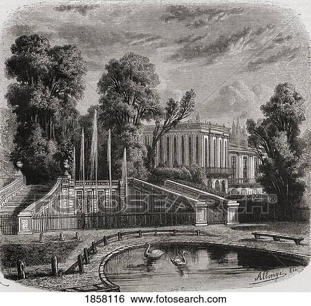 Le Petit Trianon At Versailles, France. Engraved By Allonge. From Histoire De La Revolution Francaise By Louis Blanc. View Large Photo Image Stock Photograph - Le Petit Trianon At Versailles, France. Engraved By Allonge. From Histoire De La Revolution Francaise By Louis Blanc.. Fotosearch