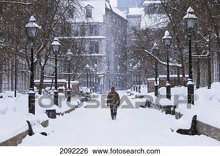 Le Royer Street Covered In Snow In Old Montreal; Montreal Quebec Canada View Large Photo Image Stock Photograph - Le Royer Street Covered In Snow In Old Montreal; Montreal Quebec Canada. Fotosearch