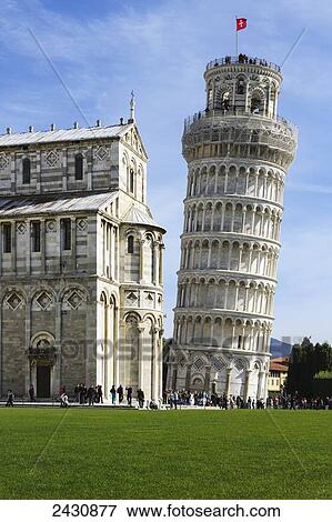 Leaning Tower of Pisa; Pisa, Tuscany, Italy View Large Photo Image Stock Photo - Leaning Tower of Pisa; Pisa, Tuscany, Italy. Fotosearch