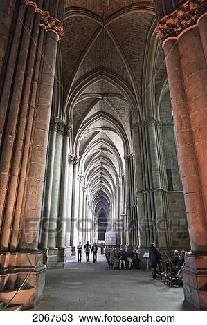 Left Aisle Towards The Apse Of Notre-Dame De Reims Cathedral, Reims, Marne, France View Large Photo Image Stock Image - Left Aisle Towards The Apse Of Notre-Dame De Reims Cathedral, Reims, Marne, France. Fotosearch
