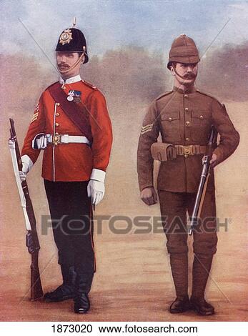 Left. Colour-Sergeant Of The West Yorkshire Regiment. Right. Sergeant Of The Yorkshire Regiment. From The Book South Africa And The Transvaal War By Louis Creswicke, Published 1900. View Large Photo Image Stock Image - Left. Colour-Sergeant Of The West Yorkshire Regiment. Right. Sergeant Of The Yorkshire Regiment. From The Book South Africa And The Transvaal War By Louis Creswicke, Published 1900.. Fotosearch