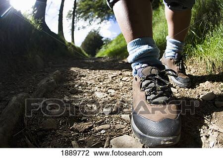 Leg Of Female Walker On Country Footpath At Edge Of Woods, Low Angle View View Large Photo Image Stock Image - Leg Of Female Walker On Country Footpath At Edge Of Woods, Low Angle View. Fotosearch