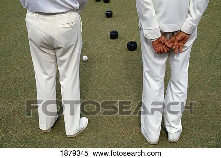 Legs Of Crown Green Bowls Players, Close Up View Large Photo Image Stock Photography - Legs Of Crown Green Bowls Players, Close Up. Fotosearch