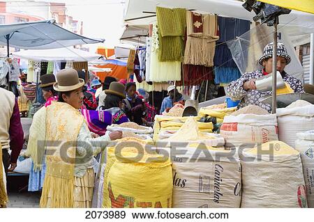 Legume Vendor At A Street Market, El Alto, La Paz, Bolivia View Large Photo Image Stock Photo - Legume Vendor At A Street Market, El Alto, La Paz, Bolivia. Fotosearch