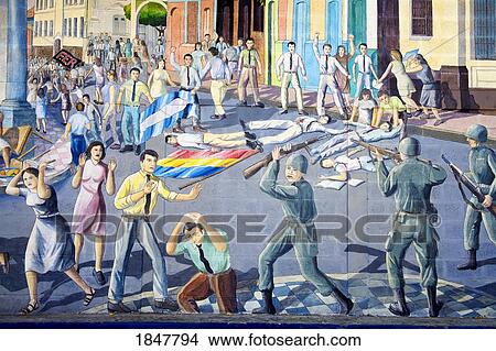 Leon, Nicaragua, Central America; Civil War Mural View Large Photo Image Picture - Leon, Nicaragua, Central America; Civil War Mural. Fotosearch