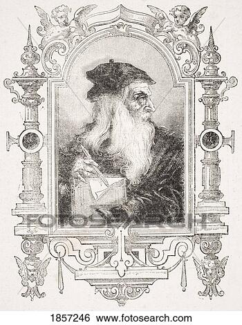 Leonardo Da Vinci 1452-1519. Florentine Artist. View Large Photo Image Stock Photograph - Leonardo Da Vinci 1452-1519. Florentine Artist.. Fotosearch