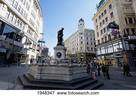 Stock Photo - Leopold Fountain on the Graben, Vienna (Wien), Austria. Fotosearch