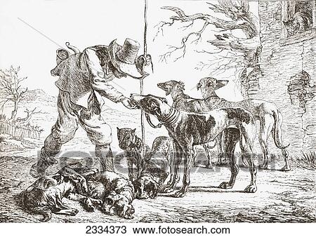 Les Chiens By Pieter Van Laer. A Hunter With His Hounds. From Histoire Des Peintres De Toutes Les ÉColes, ÉCole Hollandaise, Published 1863. View Large Photo Image Stock Image - Les Chiens By Pieter Van Laer. A Hunter With His Hounds. From Histoire Des Peintres De Toutes Les ÉColes, ÉCole Hollandaise, Published 1863.. Fotosearch