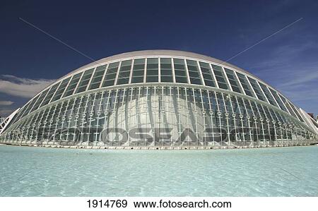 L'hemisferic Building View Large Photo Image Stock Photo - L'hemisferic Building. Fotosearch