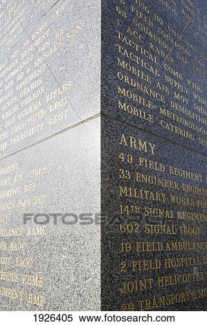 Stock Photography - Liberation Memorial To 1982 Conflict. Fotosearch