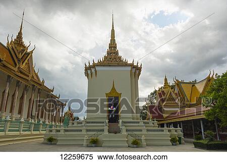 Library next to the main vihear that houses sacred Buddhist texts; Phnom Penh, Cambodia View Large Photo Image Stock Photography - Library next to the main vihear that houses sacred Buddhist texts; Phnom Penh, Cambodia. Fotosearch
