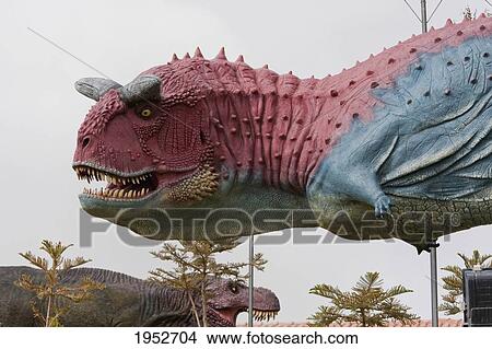 Life-size Carnotaurine model on display at the Cretacic Park by Cal Orck'o, Chuquisaca Department, Bolivia View Large Photo Image Picture - Life-size Carnotaurine model on display at the Cretacic Park by Cal Orck'o, Chuquisaca Department, Bolivia. Fotosearch
