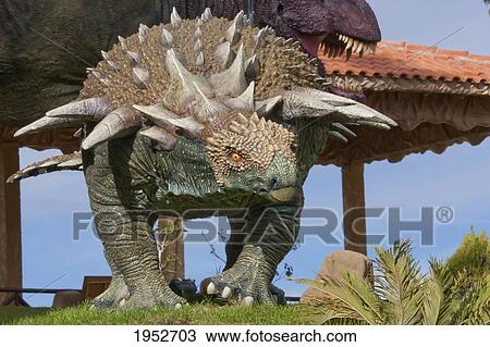 Life-size model of an Ankylosaurian on display at the Cretacic Park by Cal Orck'o, Chuquisaca Department, Bolivia View Large Photo Image Stock Image - Life-size model of an Ankylosaurian on display at the Cretacic Park by Cal Orck'o, Chuquisaca Department, Bolivia. Fotosearch