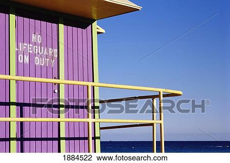 Lifeguard Hut With No Lifeguard On Duty Sign View Large Photo Image Stock Image - Lifeguard Hut With No Lifeguard On Duty Sign. Fotosearch