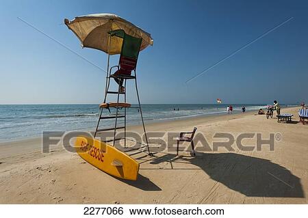 Lifeguard tower on the beach; Goa, India View Large Photo Image Stock Photograph - Lifeguard tower on the beach; Goa, India. Fotosearch