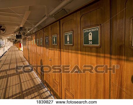 Lifejacket Lockers On Ship Deck; Venice, Italy View Large Photo Image Stock Photo - Lifejacket Lockers On Ship Deck; Venice, Italy. Fotosearch
