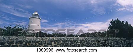 Stock Photograph - Lighthouse And Wall. Fotosearch