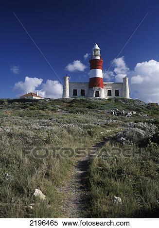 Lighthouse, (Built In The Same Style As The Old Lighthouse At Alexandria) Cape Agulhas, South Africa. View Large Photo Image Stock Photography - Lighthouse, (Built In The Same Style As The Old Lighthouse At Alexandria) Cape Agulhas, South Africa.. Fotosearch