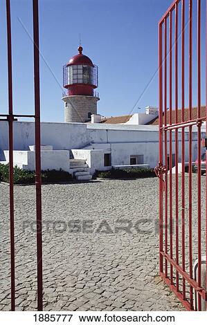 Stock Photo - Lighthouse, Cape St Vincent. Fotosearch