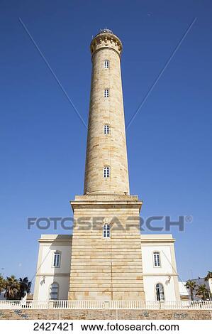 Stock Image - Lighthouse; Chipiona, Andalusia, Spain. Fotosearch