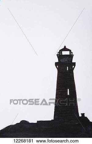 Lighthouse on a rock View Large Photo Image Stock Image - Lighthouse on a rock. Fotosearch