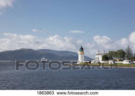 Lighthouse On Shore, Corran, Highland, Scotland View Large Photo Image Stock Image - Lighthouse On Shore, Corran, Highland, Scotland. Fotosearch