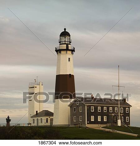 Picture - Lighthouse, Sag Harbor, New York, Usa. Fotosearch