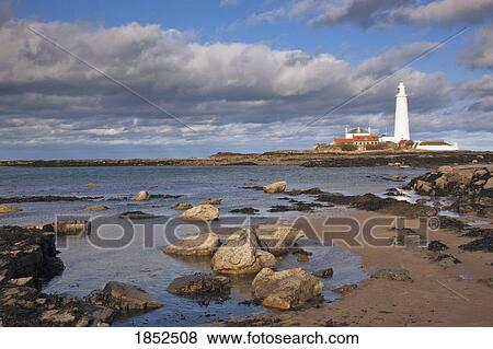 Lighthouse Scenic, Northumberland, England View Large Photo Image Stock Photo - Lighthouse Scenic, Northumberland, England. Fotosearch