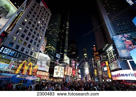 Stock Image - Lights In Times Square, Manhattan, New York, Usa. Fotosearch