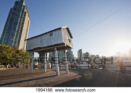 Lightshed, Sculpture By Liz Magor In Coal Harbor, Vancouver, British Columbia, Canada View Large Photo Image Stock Photograph - Lightshed, Sculpture By Liz Magor In Coal Harbor, Vancouver, British Columbia, Canada. Fotosearch