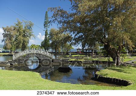 Likiokalani Garden bridge; Big Island, Hawaii, United States of America View Large Photo Image Stock Photo - Likiokalani Garden bridge; Big Island, Hawaii, United States of America. Fotosearch