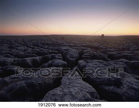 Limestone Pavement At Twisleton Scars, Sunset, Yorkshire Dales National Park, North Yorkshire, England, Uk View Large Photo Image Stock Photograph - Limestone Pavement At Twisleton Scars, Sunset, Yorkshire Dales National Park, North Yorkshire, England, Uk. Fotosearch