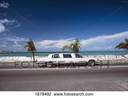 Limousine Cruising Past The Seafront View Large Photo Image Stock Image - Limousine Cruising Past The Seafront. Fotosearch