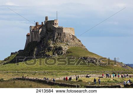 Picture - Lindisfarne Castle on Holy Island; Lindisfarne, Northumberland, England. Fotosearch
