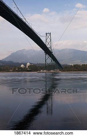 Picture - Lions Gate Bridge, Vancouver, British Columbia, Canada. Fotosearch