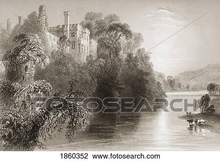 Lismore Castle County Waterford Ireland Drawn By W H Bartlett Engraved By E Benjamin From Aƒae A A The Scenery And Antiquities Of Irelandaƒae A A By N P Willis And J Stirling Coyne Illustrated From Drawings