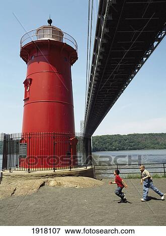 Little Red Lighthouse View Large Photo Image Stock Photo - Little Red Lighthouse. Fotosearch