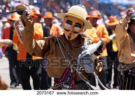 Llamerada Dancer In The Procession Of The Carnaval De Oruro, Oruro, Bolivia View Large Photo Image Stock Photo - Llamerada Dancer In The Procession Of The Carnaval De Oruro, Oruro, Bolivia. Fotosearch