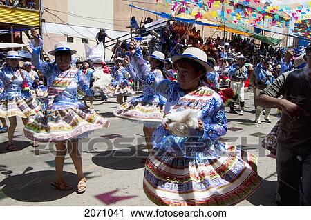 Llamerada Dancers In The Procession Of The Carnaval De Oruro, Oruro, Bolivia View Large Photo Image Stock Image - Llamerada Dancers In The Procession Of The Carnaval De Oruro, Oruro, Bolivia. Fotosearch