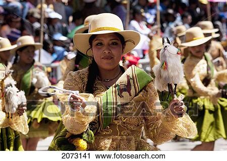Llamerada Dancers In The Procession Of The Carnaval De Oruro, Oruro, Bolivia View Large Photo Image Stock Image - Llamerada Dancers In The Procession Of The Carnaval De Oruro, Oruro, Bolivia. Fotosearch