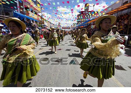 Llamerada Dancers In The Procession Of The Carnaval De Oruro, Oruro, Bolivia View Large Photo Image Stock Image - Llamerada Dancers In The Procession Of The Carnaval De Oruro, Oruro, Bolivia. Fotosearch