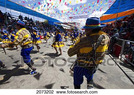 Llamerada Dancers In The Procession Of The Carnaval De Oruro, Oruro, Bolivia View Large Photo Image Stock Image - Llamerada Dancers In The Procession Of The Carnaval De Oruro, Oruro, Bolivia. Fotosearch