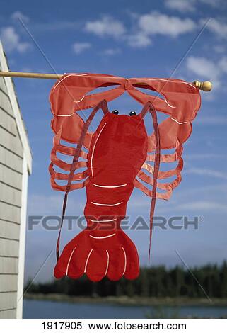 Stock Photography - Lobster Sign On Maine Coast. Fotosearch