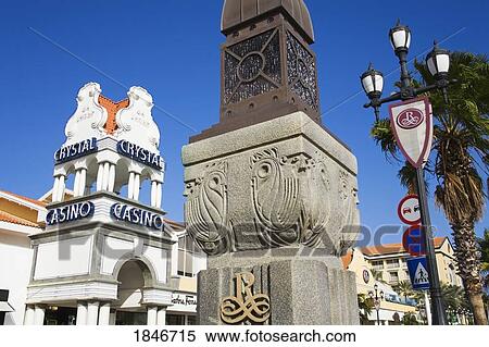 Stock Photography - Local Achitecture; Crystal Casino, Oranjestad, Aruba Island, Kingdom Of The Netherlands.. Fotosearch