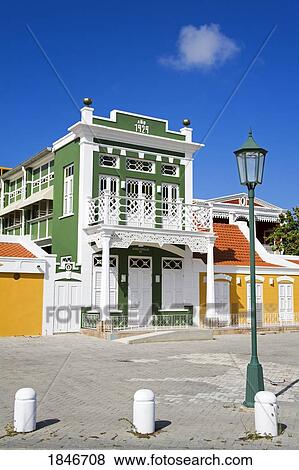 Local Achitecture; History Museum, Oranjestad, Aruba Island, Kingdom Of The Netherlands. View Large Photo Image Stock Photo - Local Achitecture; History Museum, Oranjestad, Aruba Island, Kingdom Of The Netherlands.. Fotosearch